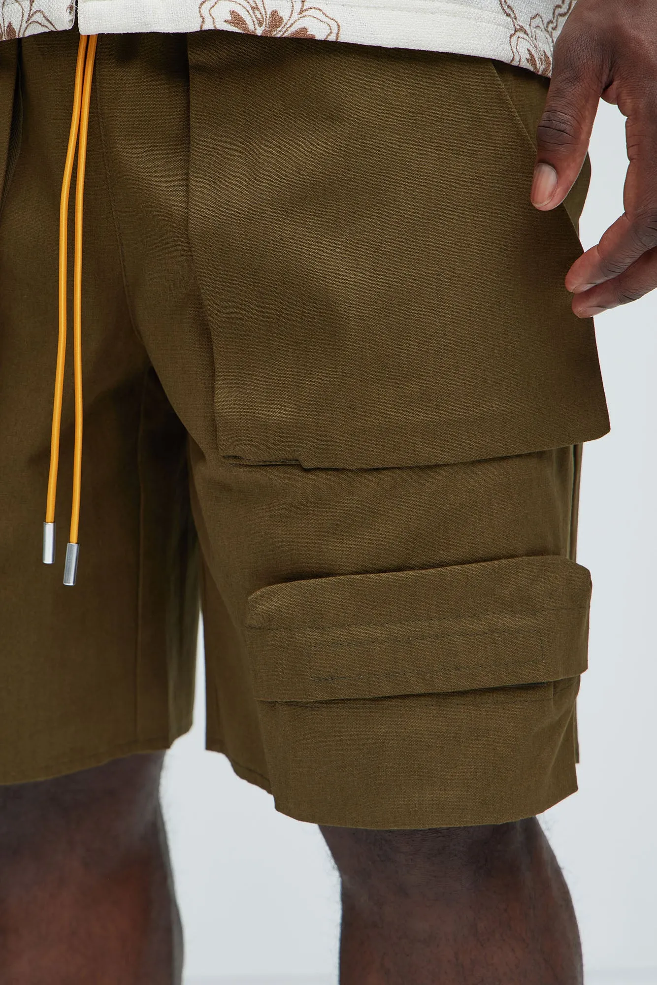 Neil Shorts - Olive sold by Fashion Nova product image thumbnail 3