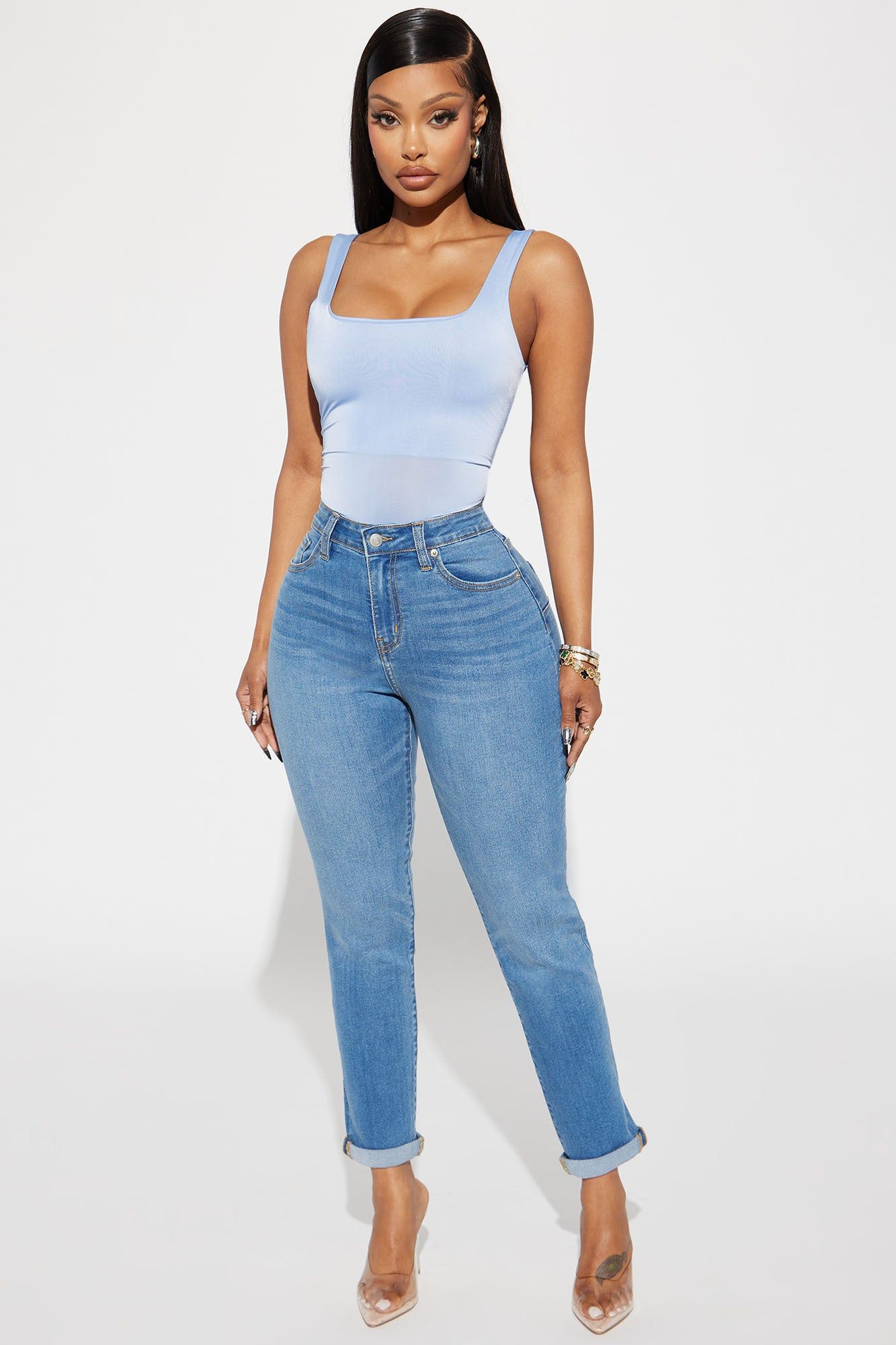 Kiara Double Lined Tank Top - Blue sold by Fashion Nova product image thumbnail 2