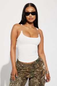 She Gets It Done Cami Top - White sold by Fashion Nova