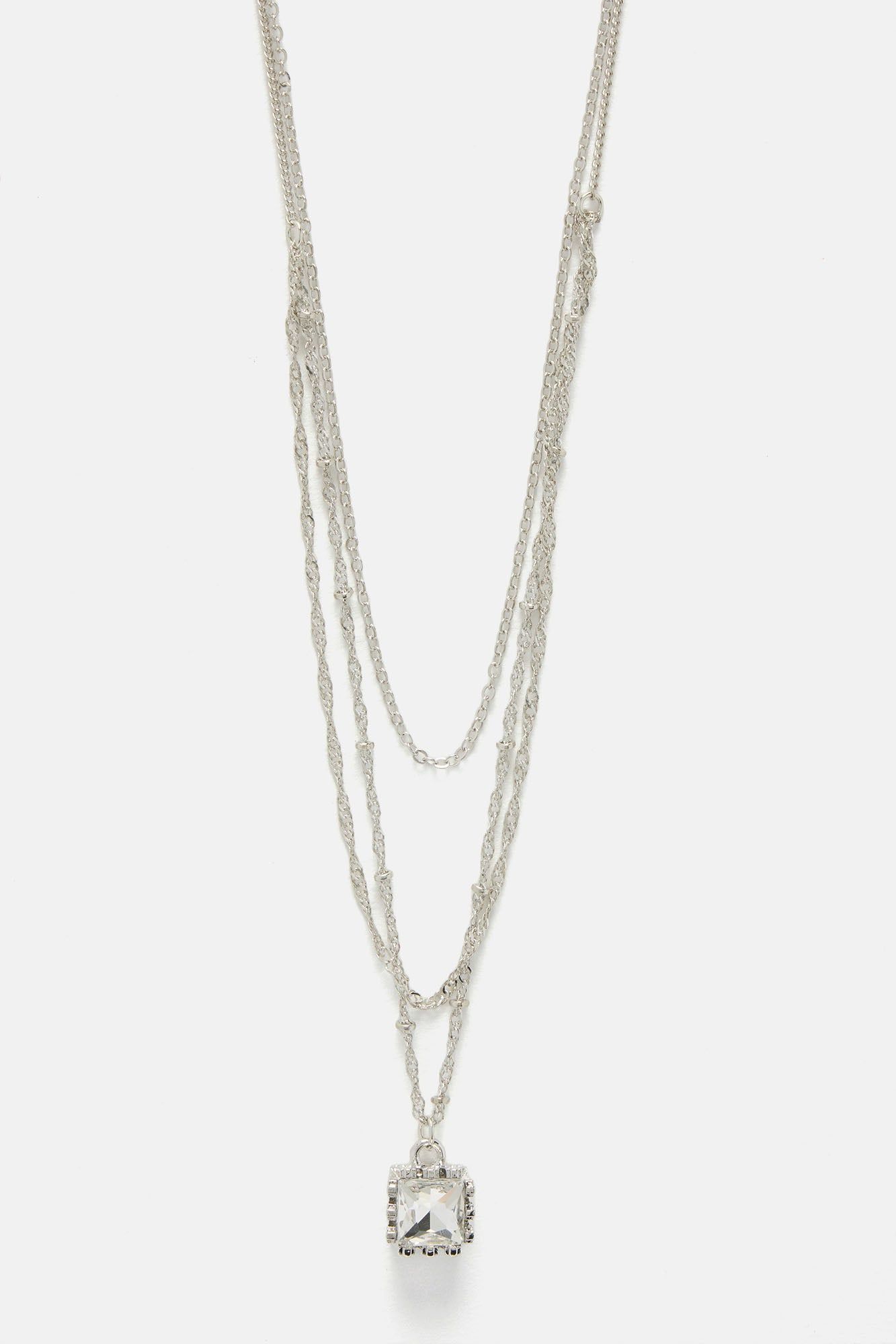 My Everyday Rhinestone Necklace - Silver sold by Fashion Nova product image thumbnail 3