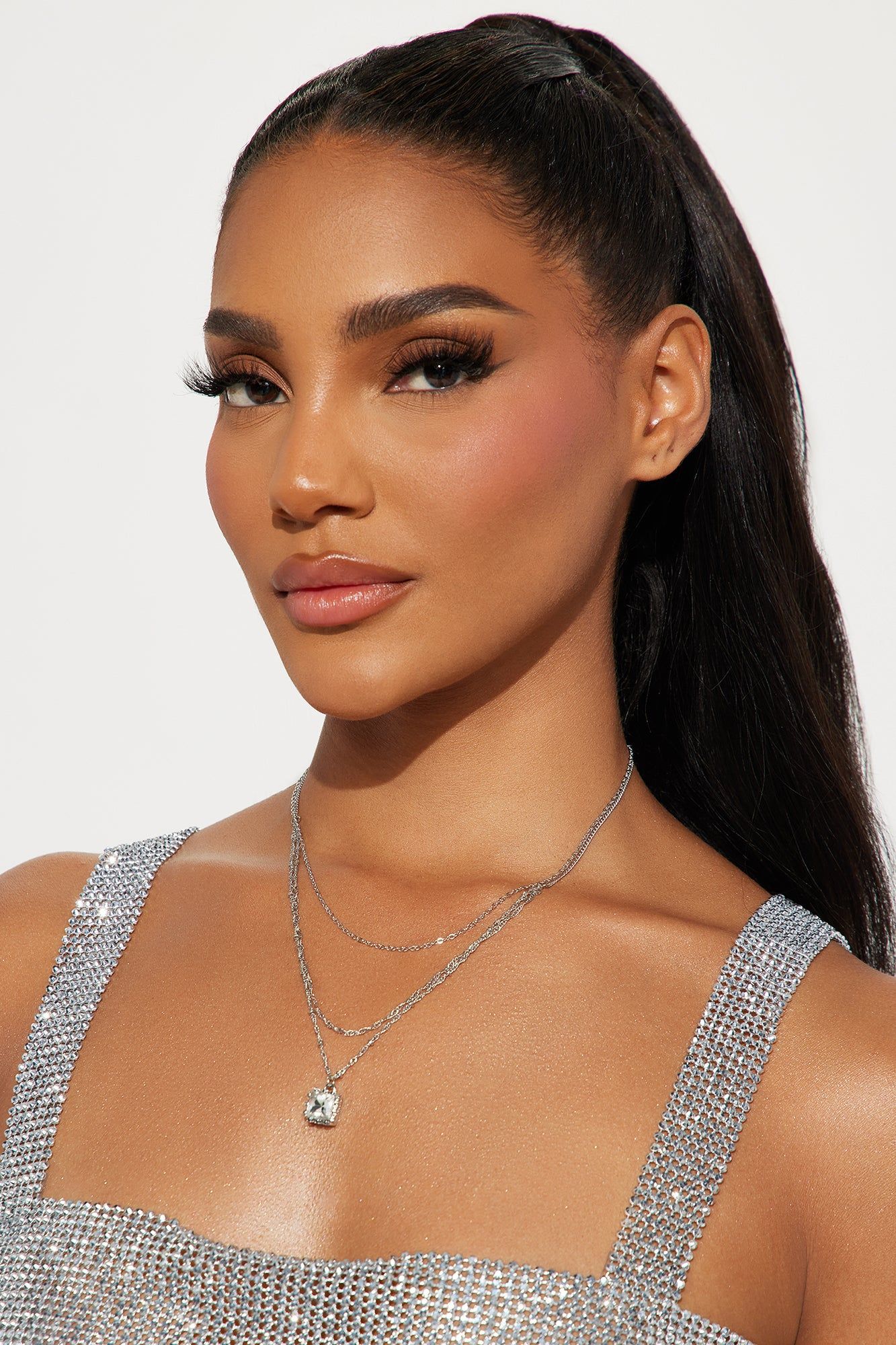 My Everyday Rhinestone Necklace - Silver sold by Fashion Nova product image thumbnail 2