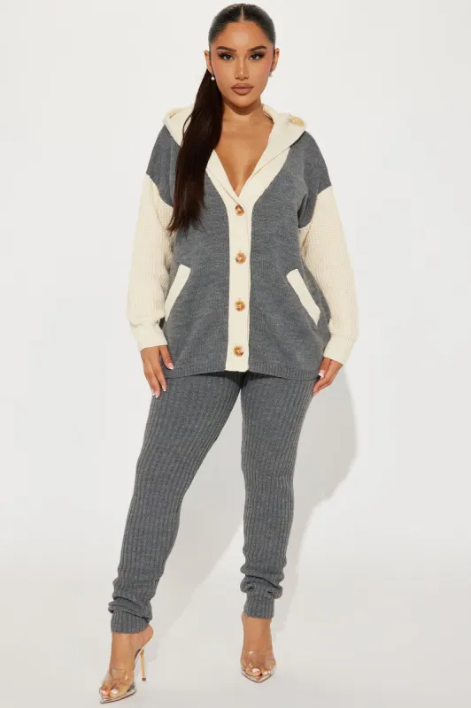 Mia Sweater Legging Set - Grey/combo sold by Fashion Nova