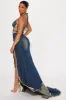 Jenni Corset Denim Maxi Dress - Denim sold by Fashion Nova