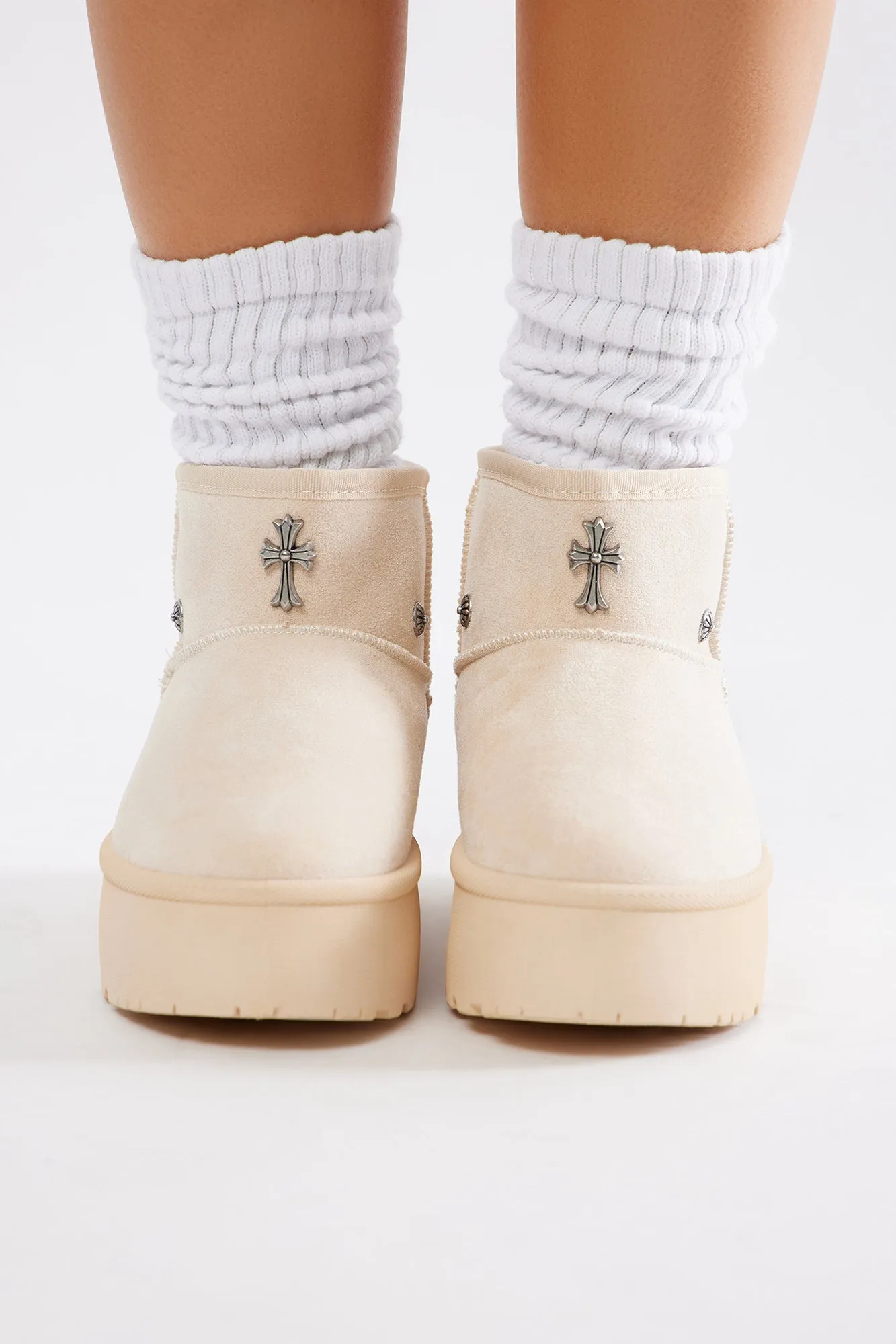 Brooke Platform Booties - Cream sold by Fashion Nova product image thumbnail 2