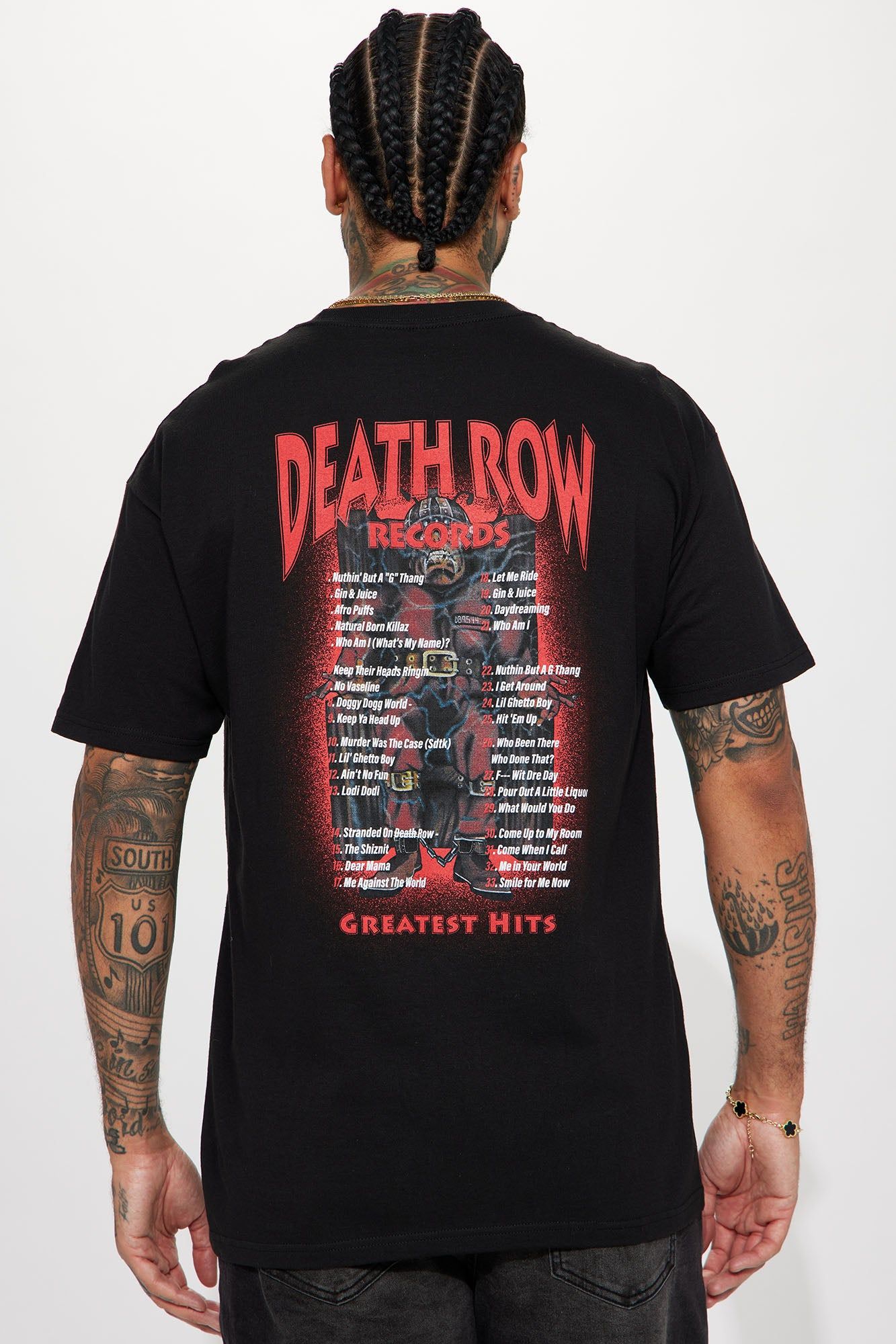 Death Row Records Hits Short Sleeve Tee - Black sold by Fashion Nova product image thumbnail 6