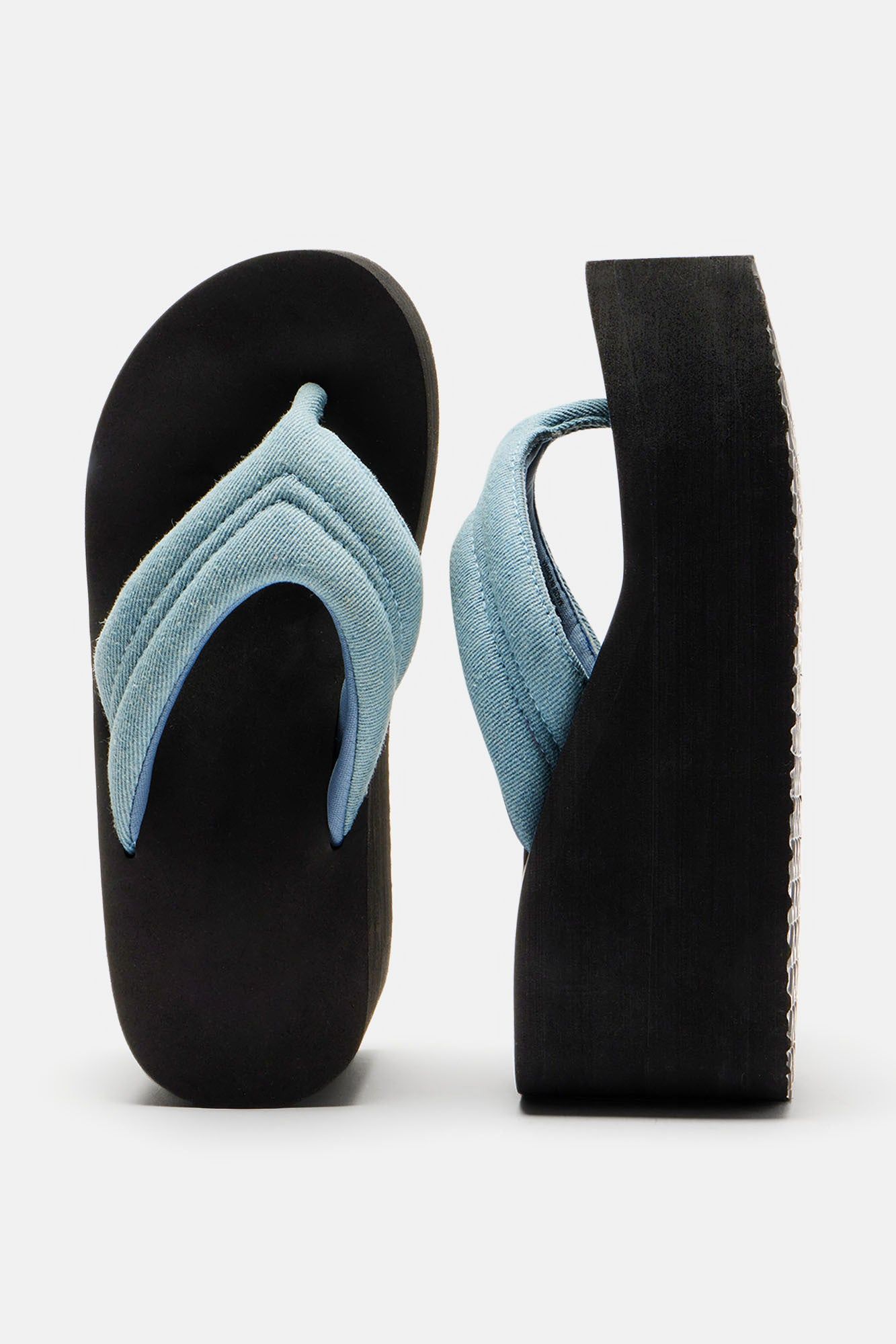 Meet Me Poolside Wedges - Denim sold by Fashion Nova product image thumbnail 4