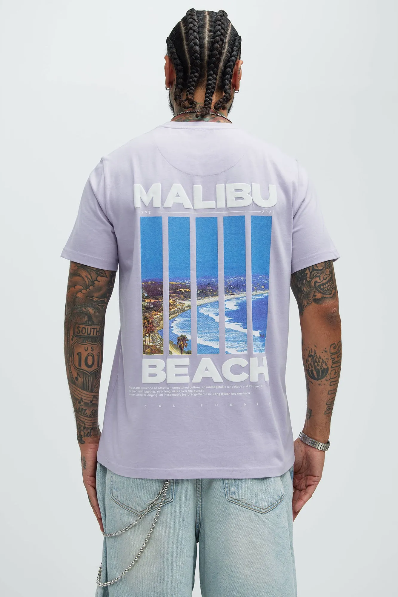 Malibu Beach Shore Short Sleeve Tee - Lilac sold by Fashion Nova product image thumbnail 4