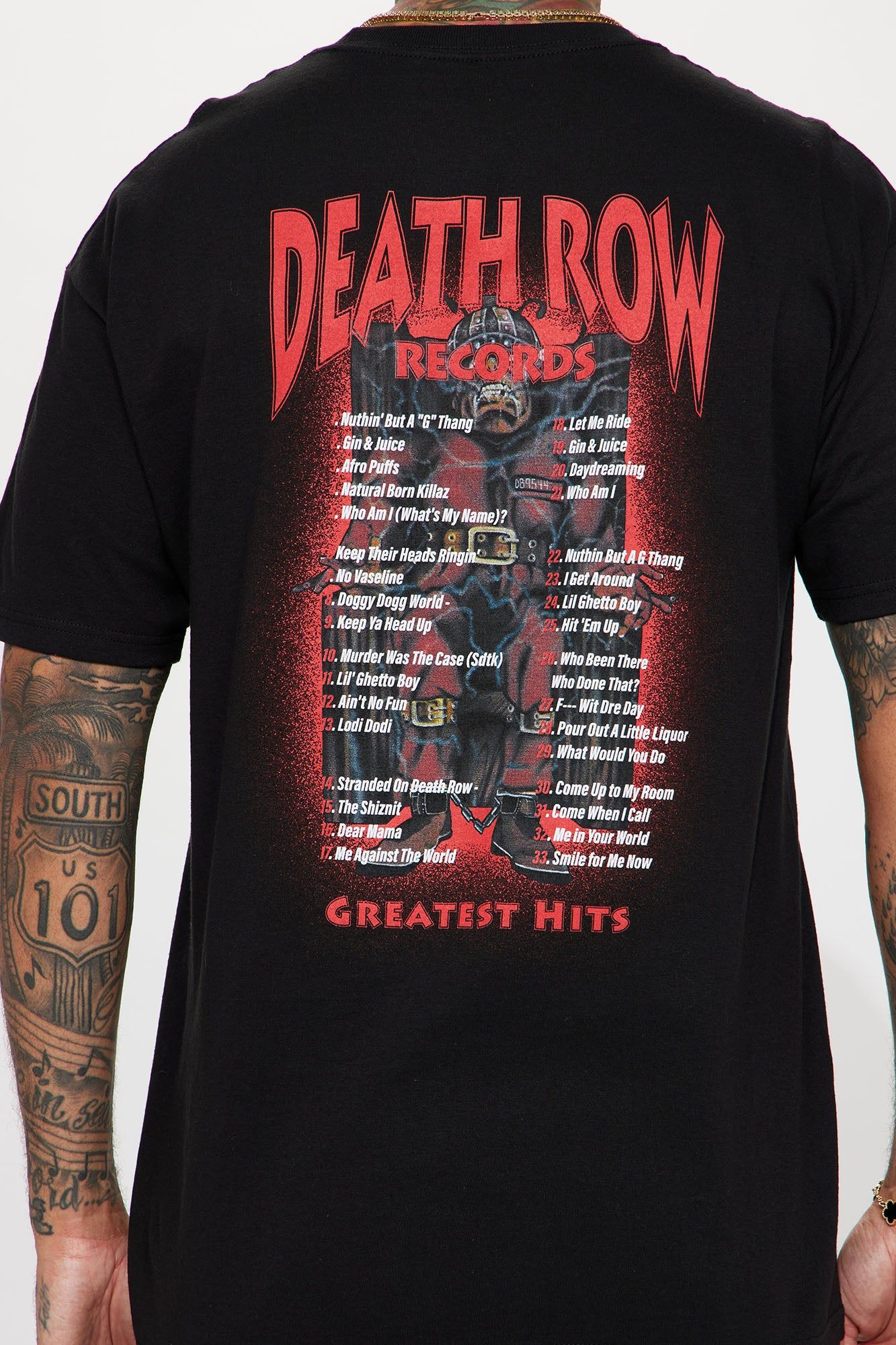 Death Row Records Hits Short Sleeve Tee - Black sold by Fashion Nova product image thumbnail 5