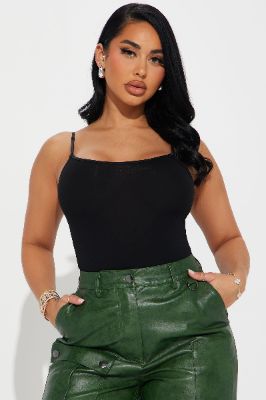 Sara Cami Top - Black sold by Fashion Nova