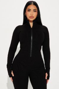 Juliet Snatched Jumpsuit - Black sold by Fashion Nova