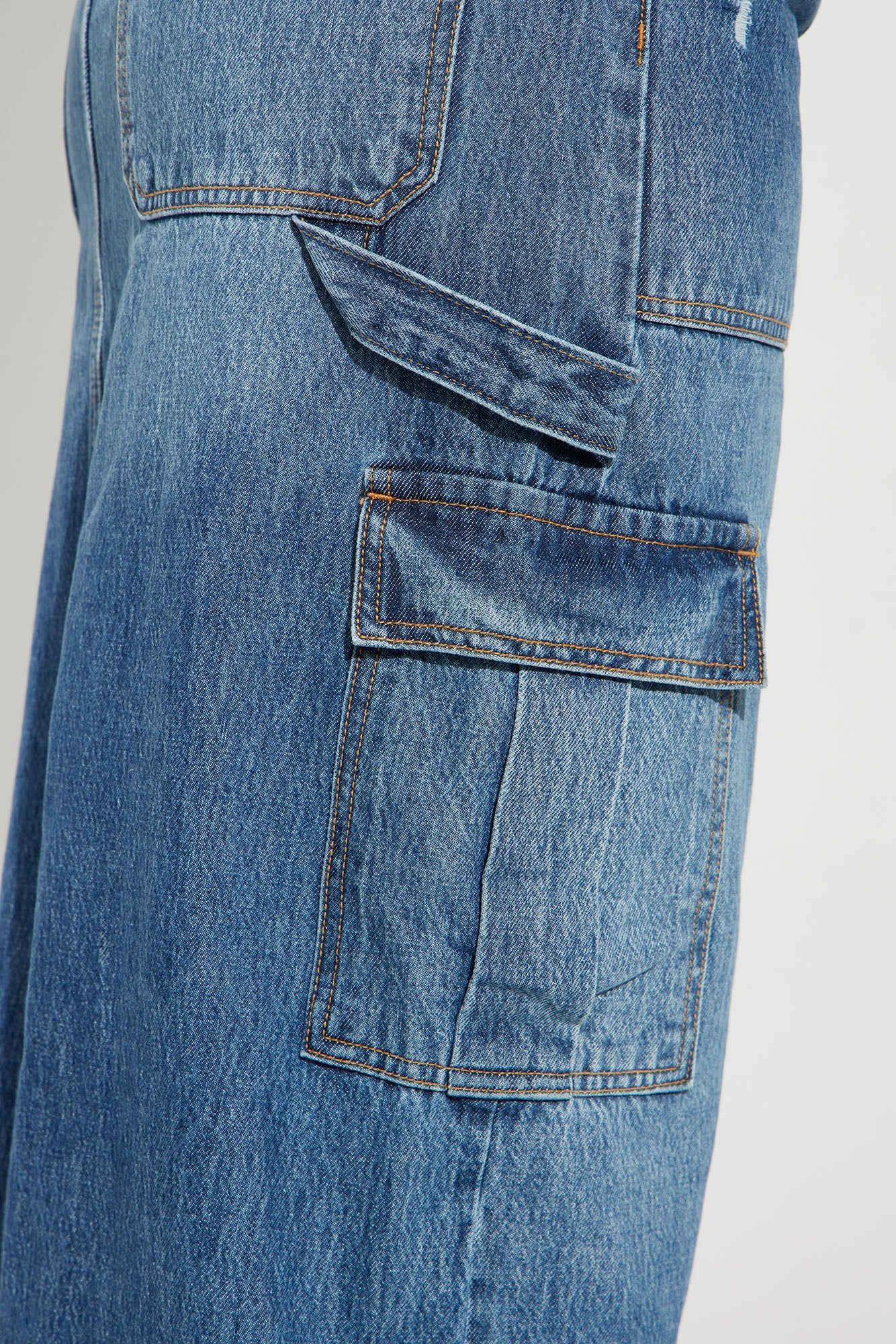 All Day Denim Cargo Maxi Skirt - Medium Wash sold by Fashion Nova product image thumbnail 4