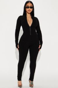 Juliet Snatched Jumpsuit - Black sold by Fashion Nova