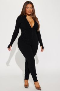 Juliet Snatched Jumpsuit - Black sold by Fashion Nova