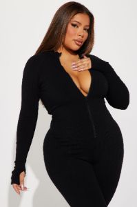 Juliet Snatched Jumpsuit - Black sold by Fashion Nova