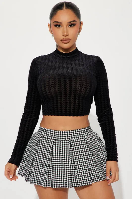 Georgina Mesh Top - Black sold by Fashion Nova