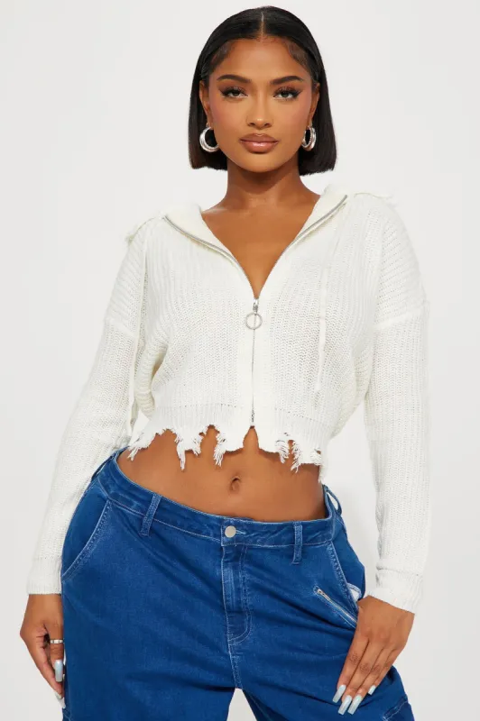 Weekend Lover Sweater - White made by Fashion Nova