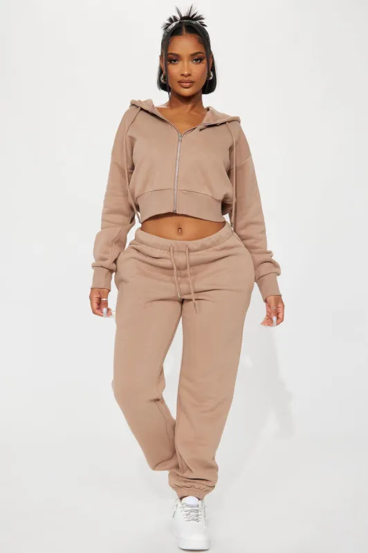 Brianna Jogger Pant Set - Mocha sold by Fashion Nova