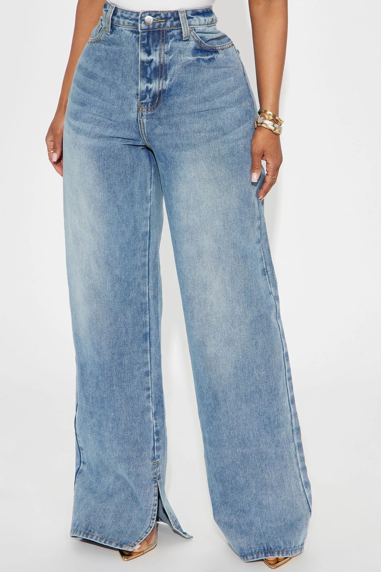 Jorja Non Stretch Wide Leg Jeans - Medium Wash sold by Fashion Nova product image thumbnail 2