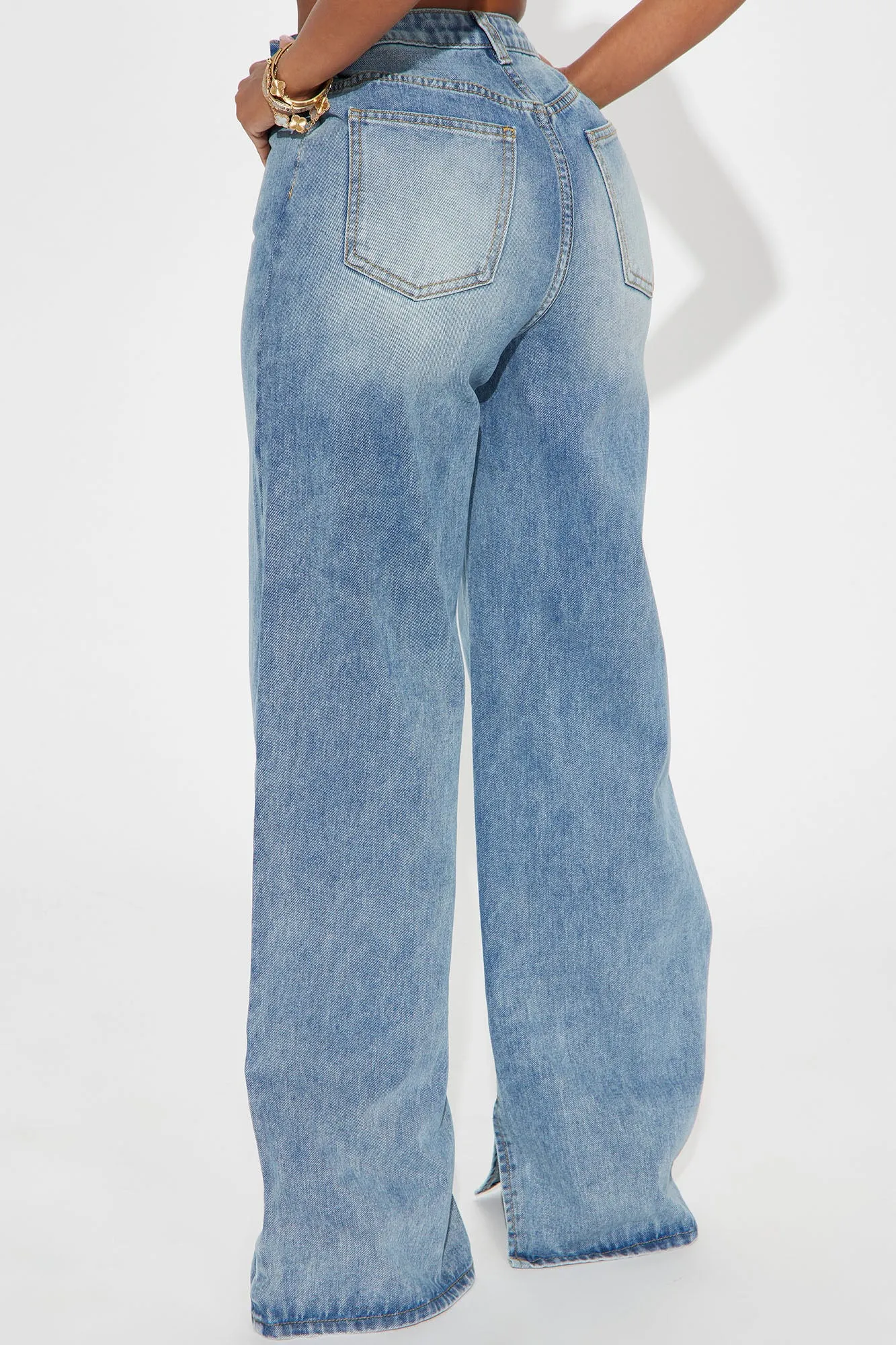 Jorja Non Stretch Wide Leg Jeans - Medium Wash sold by Fashion Nova product image thumbnail 3