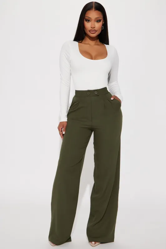 Feeling Focused Trouser - Olive sold by Fashion Nova