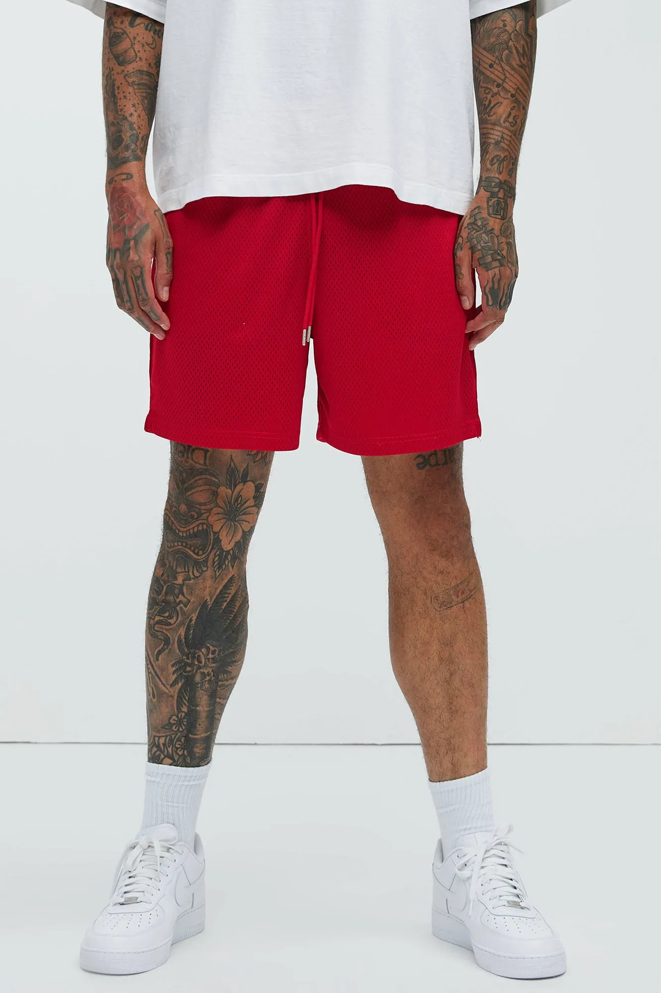 Ronnie Mesh Shorts - Red sold by Fashion Nova