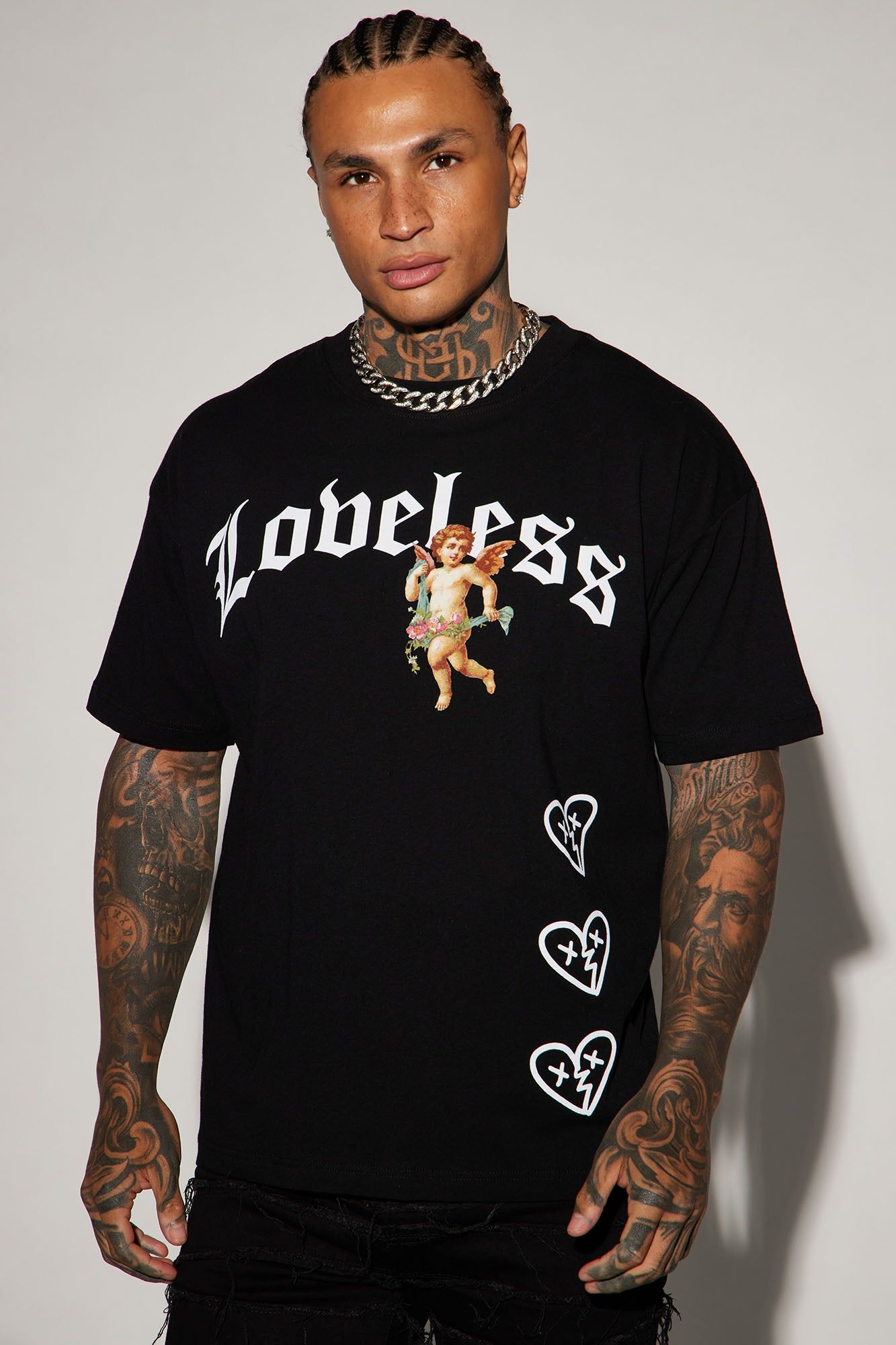 Loveless Drip Short Sleeve Tee - Black sold by Fashion Nova