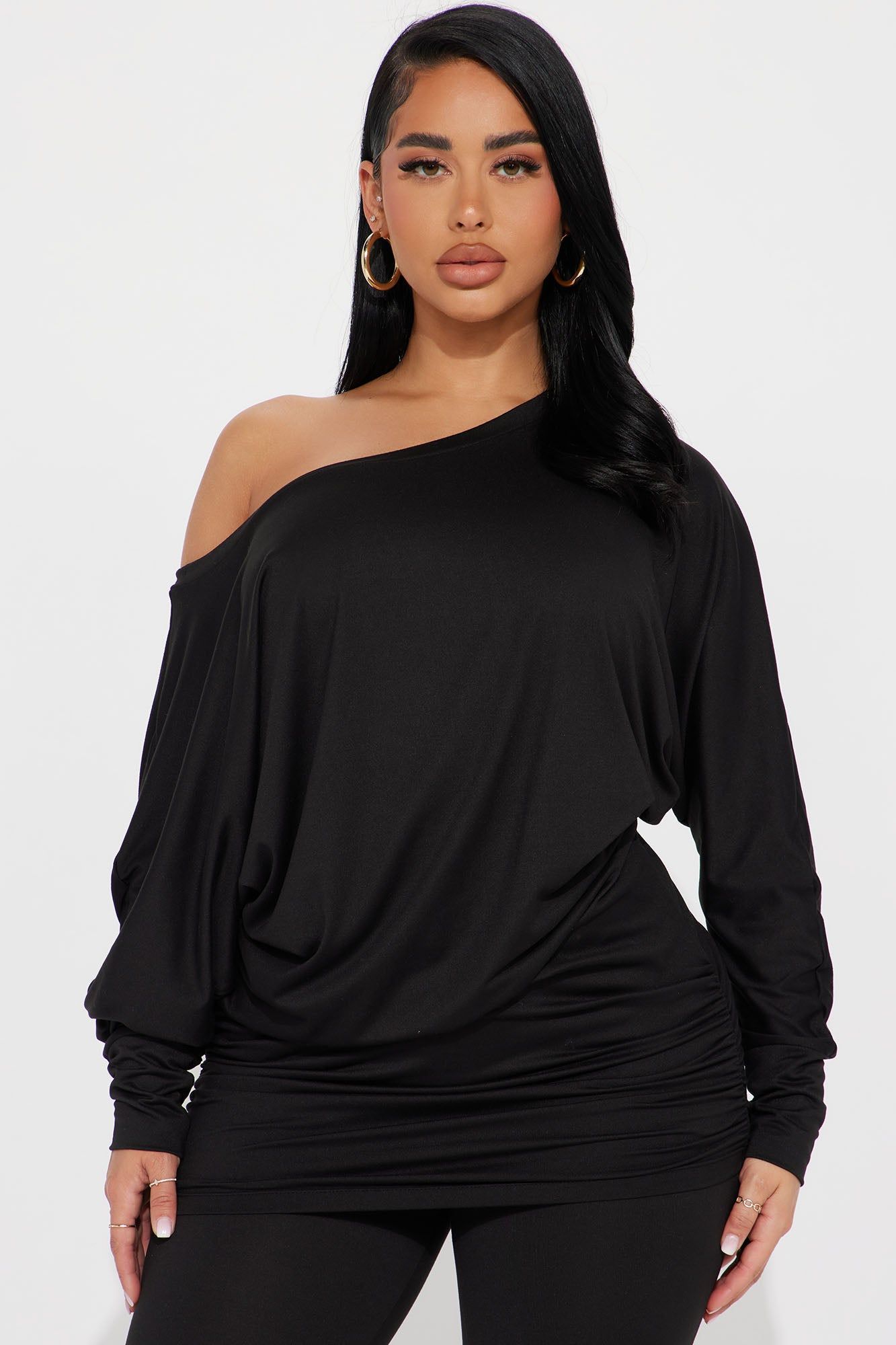 Camila Off Shoulder Legging Set - Black sold by Fashion Nova product image thumbnail 2