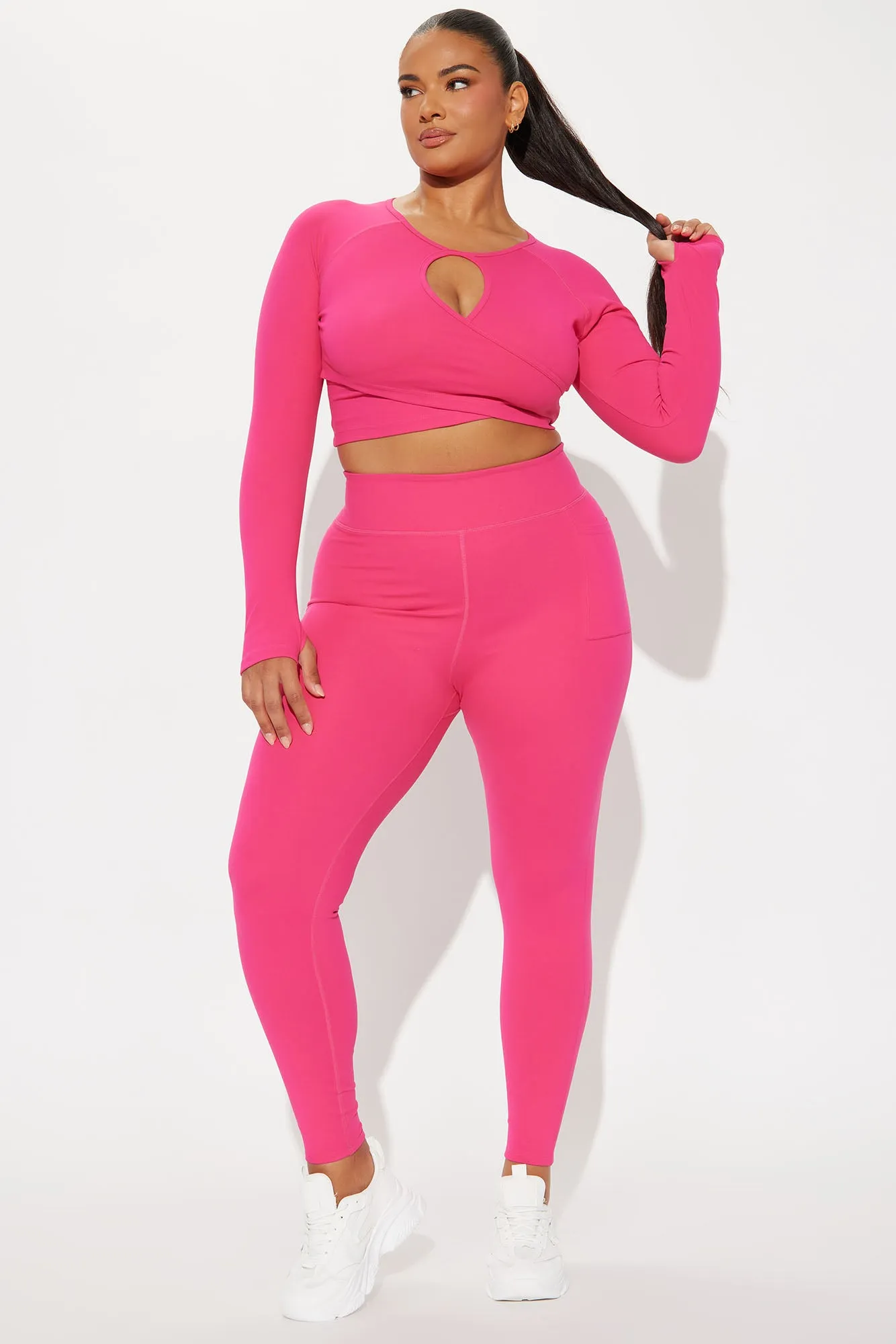 Deep Bend Super Soft Active Legging - Fuchsia sold by Fashion Nova product image thumbnail 5