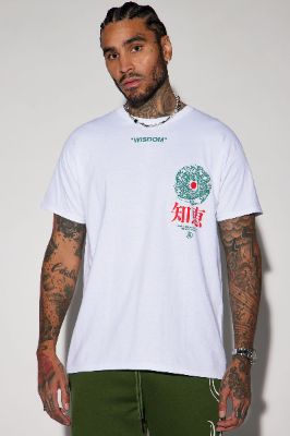 Wisdom Short Sleeve Tee - White sold by Fashion Nova