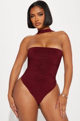 Hottest View Bodysuit - Wine sold by Fashion Nova