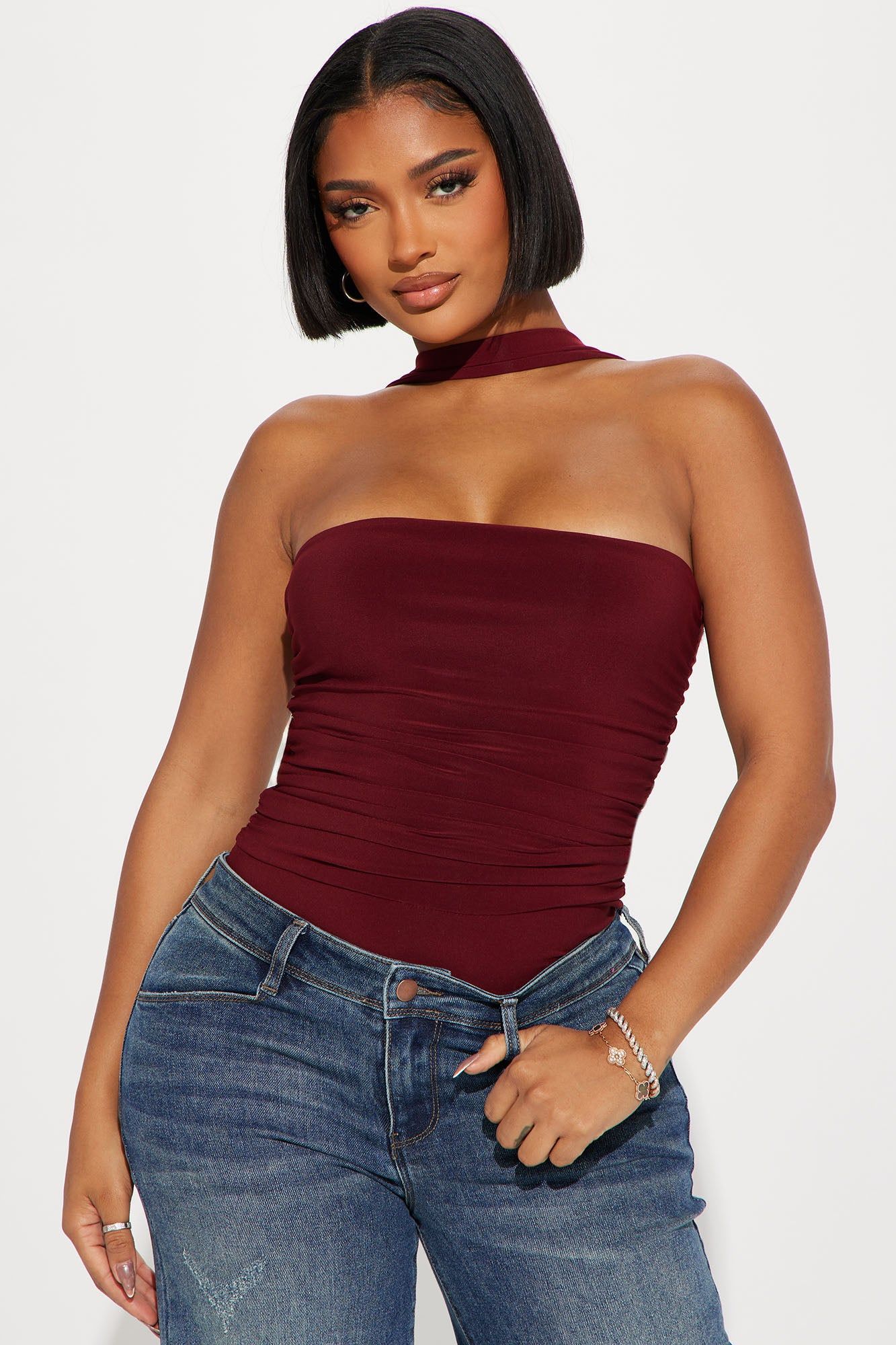 Hottest View Bodysuit - Wine sold by Fashion Nova product image thumbnail 3