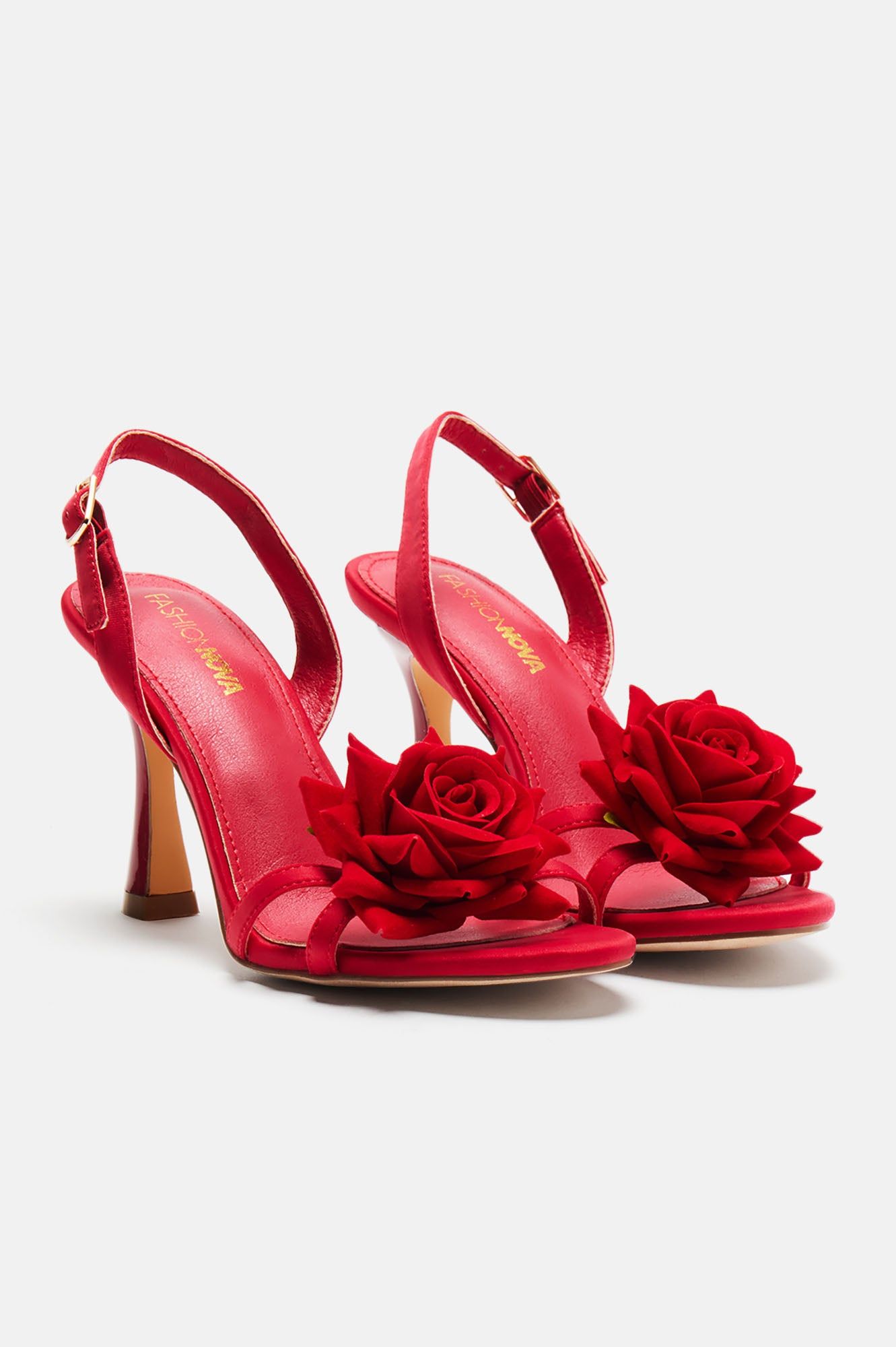 All About Flowers Heeled Sandals - Red sold by Fashion Nova product image thumbnail 2