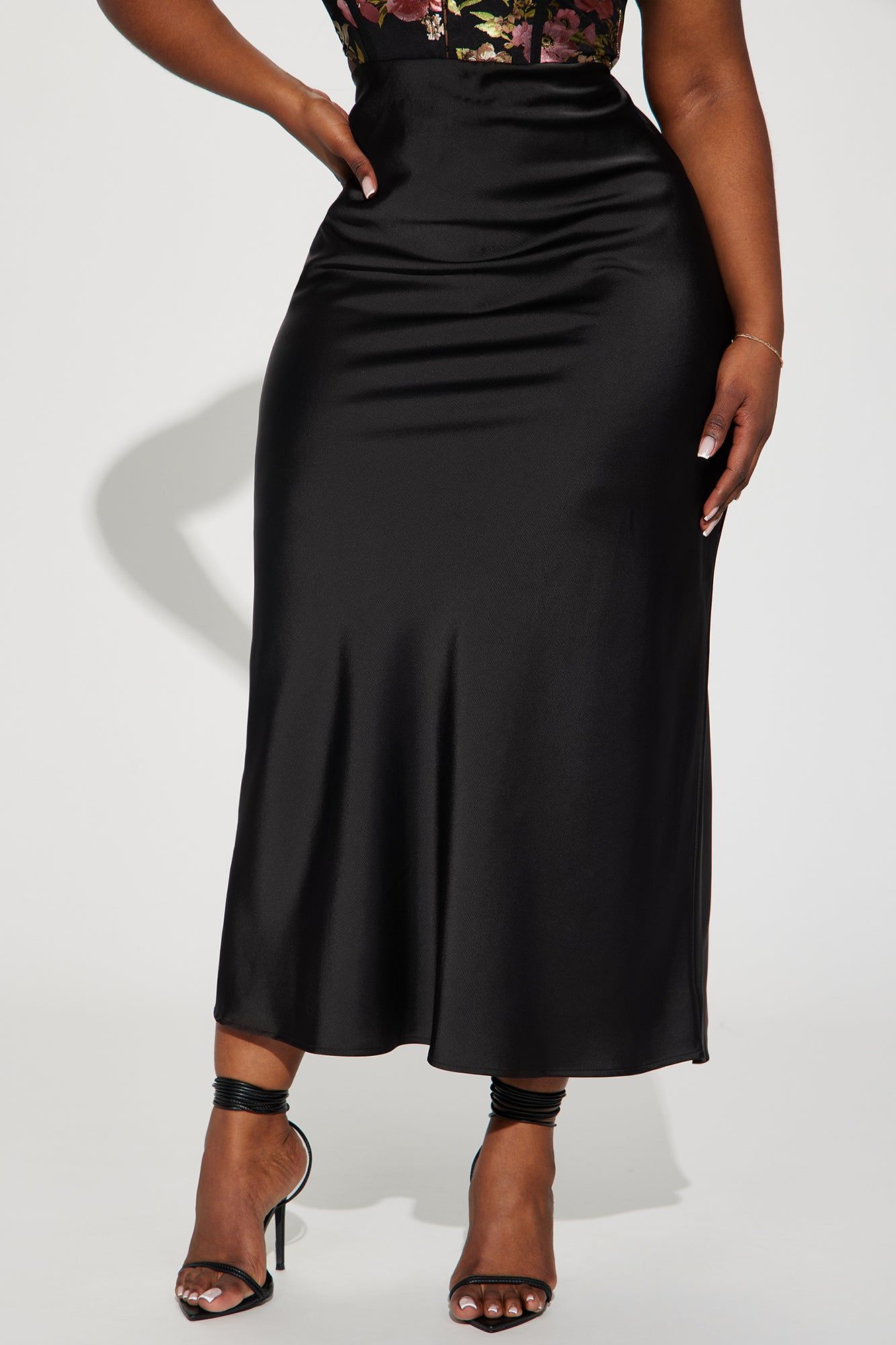 Brunch to GNO Satin Maxi Skirt - Black sold by Fashion Nova product image thumbnail 5