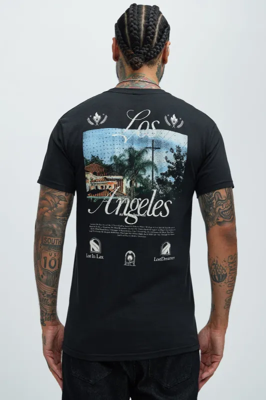 Los Angeles View Short Sleeve Tee - Black sold by Fashion Nova