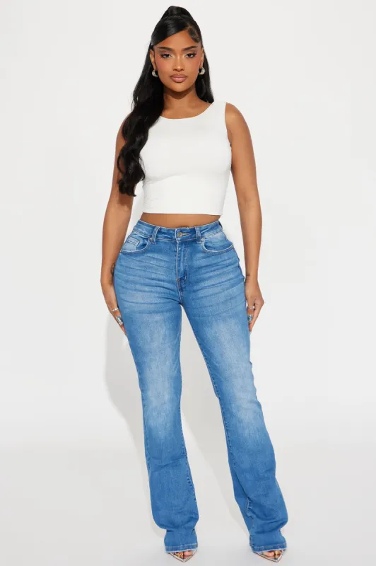 Devyn Stretch Bootcut Jeans - Medium Wash sold by Fashion Nova