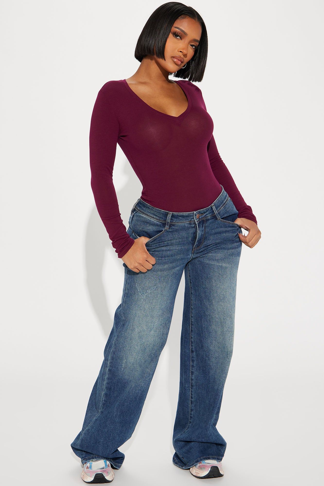 Nara Long Sleeve Top - Wine sold by Fashion Nova product image thumbnail 2