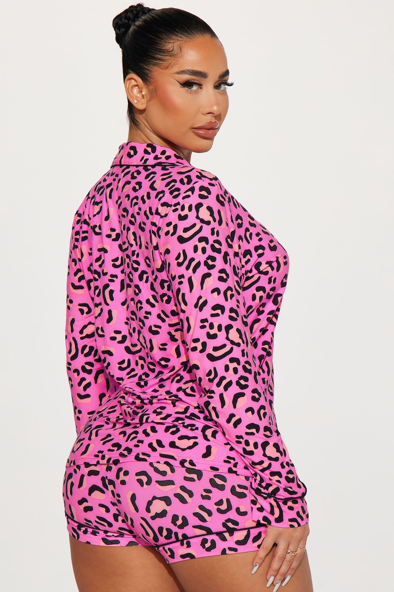 Crazy In Love PJ Short Set - Pink/combo sold by Fashion Nova product image thumbnail 3