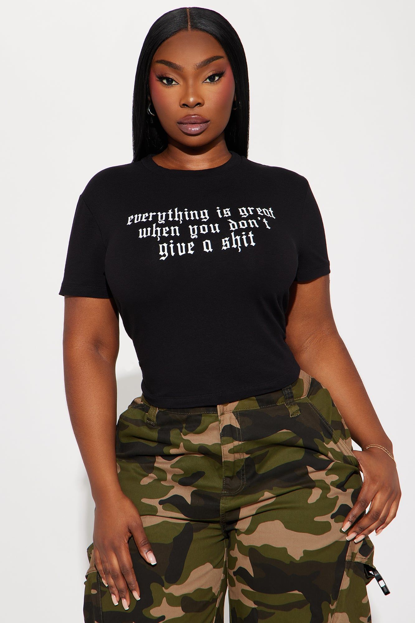 Everything Is Great Tee - Black sold by Fashion Nova product image thumbnail 4