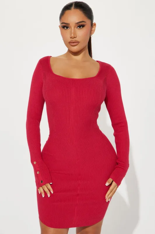 Nellie Ribbed Mini Dress - Magenta sold by Fashion Nova