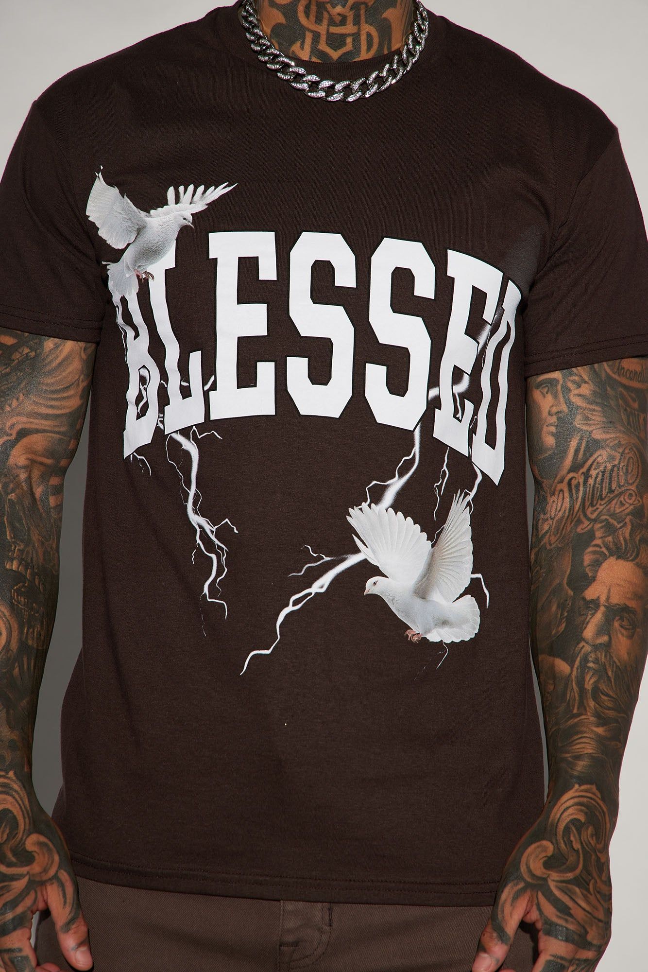 You Blessed Short Sleeve Tee - Brown sold by Fashion Nova product image thumbnail 4