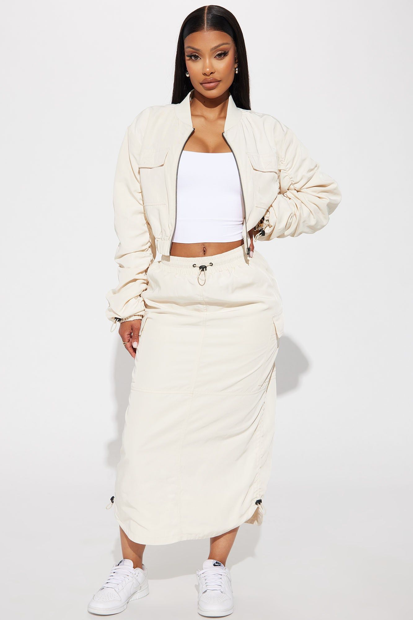 Freya Midi Skirt Set - Cream sold by Fashion Nova