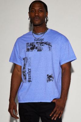 Savage Hustle Short Sleeve Tee - Purple sold by Fashion Nova