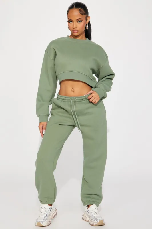 Make It Last Jogger Set - Sage sold by Fashion Nova