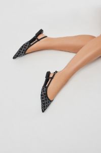 Pick Me Embellished Slingback Flats - Black sold by Fashion Nova