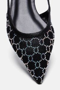Pick Me Embellished Slingback Flats - Black sold by Fashion Nova