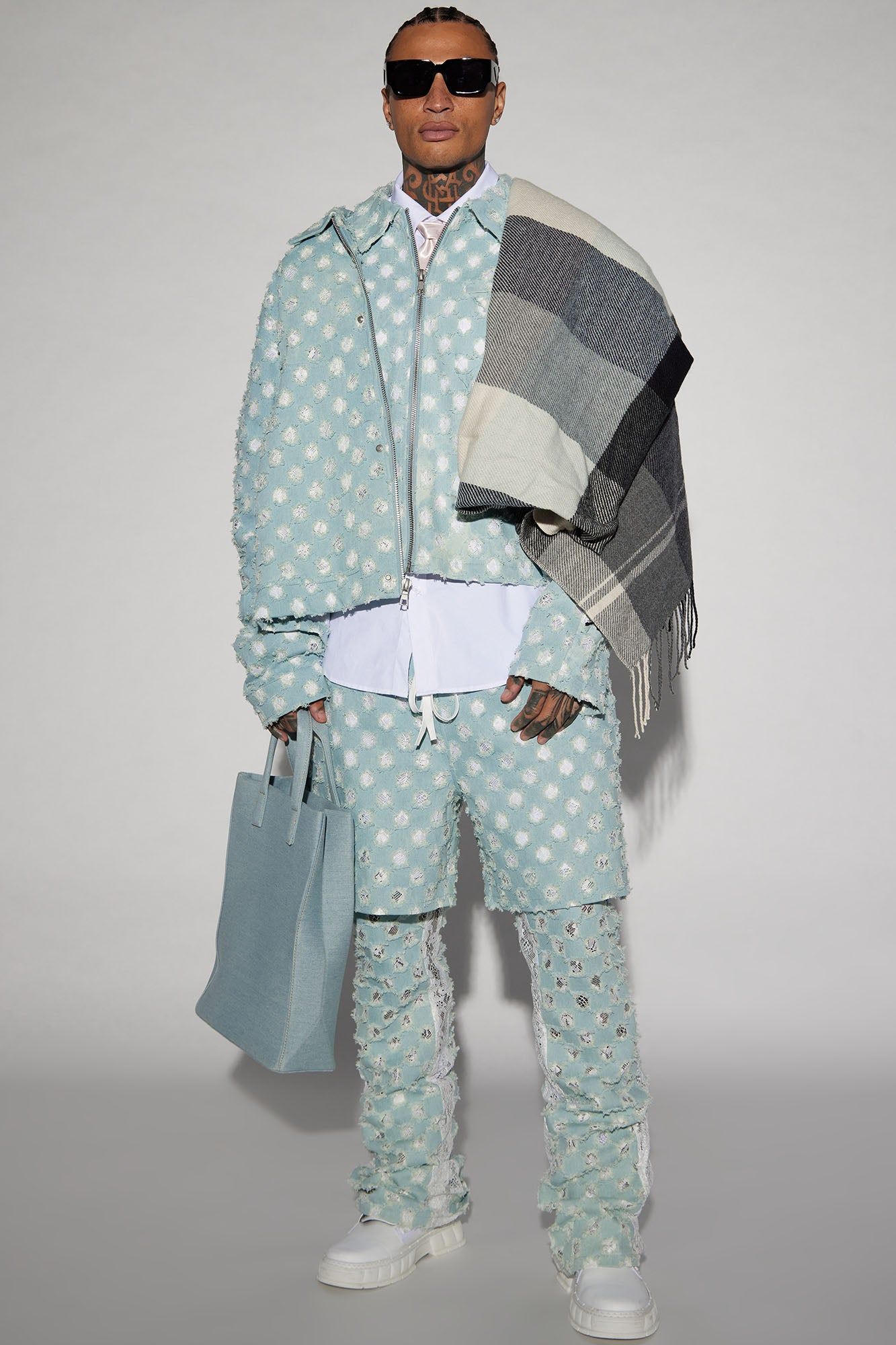 Bravo Cropped Jacket - Light Blue sold by Fashion Nova product image thumbnail 2