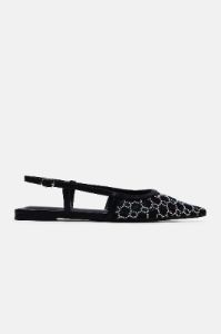 Pick Me Embellished Slingback Flats - Black sold by Fashion Nova