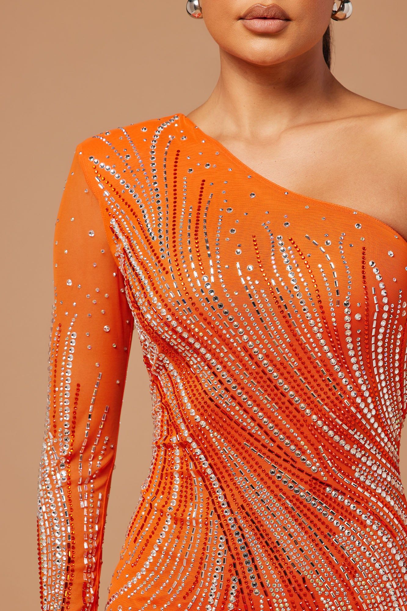 Anita Embellished Midi Dress - Orange sold by Fashion Nova product image thumbnail 3