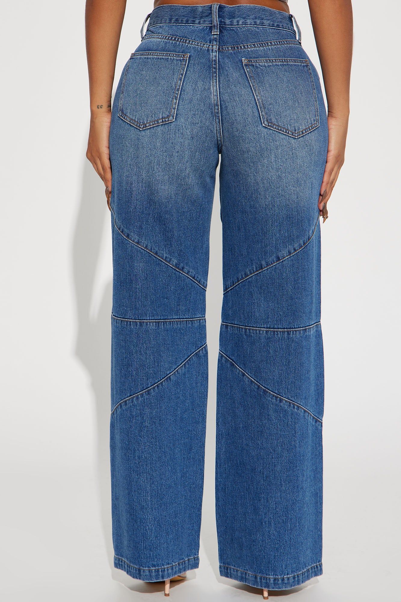 Isabella Drop Waist Tinted Baggy Jeans - Medium Wash sold by Fashion Nova product image thumbnail 3