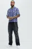Larry Paisley Shirt - Blue/combo sold by Fashion Nova